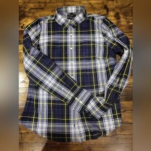 J CREW Plaid Button-Up Shirt WOMEN'S SZ 8 EXCELLENT CONDITION